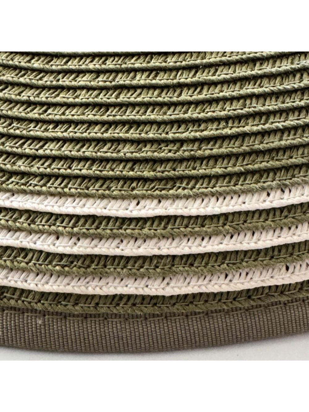 Sun N Sand Womens Straw Wide Visor Green/Beige Adjustable Fit Lightweight Travel - Picture 10 of 16
